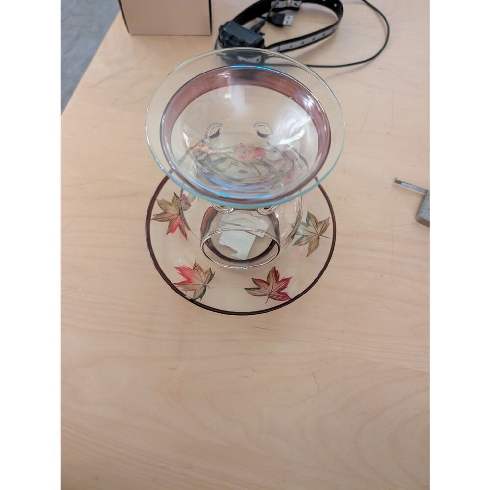 ♥️Yankee Candle Cracked Maple Leaf Wax Warmer - Picture 2 of 3
